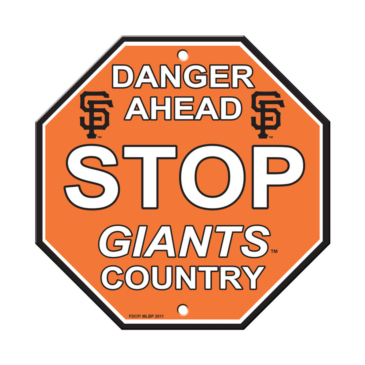 San Francisco Giants Sign 12x12 Plastic Stop Style CO