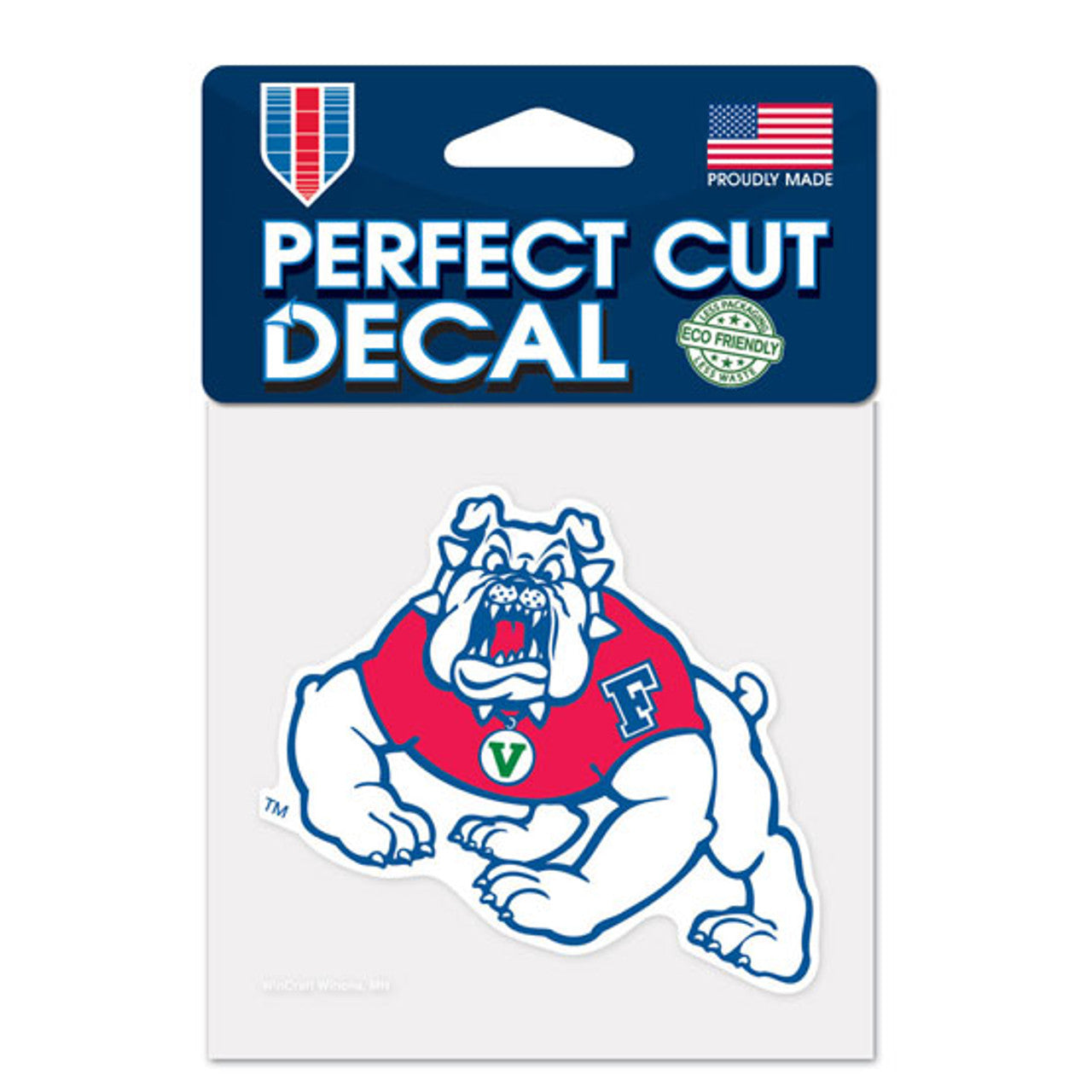 Fresno State Bulldogs Decal 4x4 Perfect Cut Color