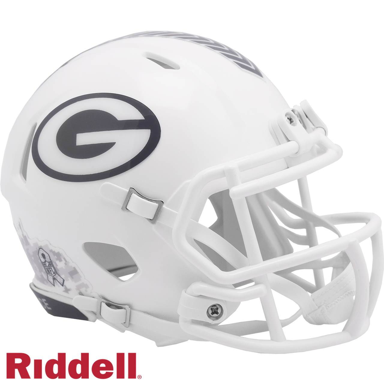 Green Bay Packers Helmet Riddell Replica Mini Speed Style Salute To Service 2024
