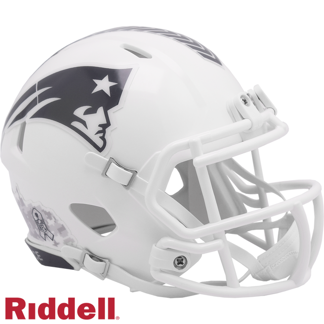 New England Patriots Helmet Riddell Replica Mini Speed Style Salute To Service 2024