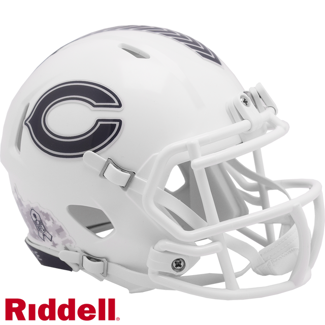Chicago Bears Helmet Riddell Replica Mini Speed Style Salute To Service 2024