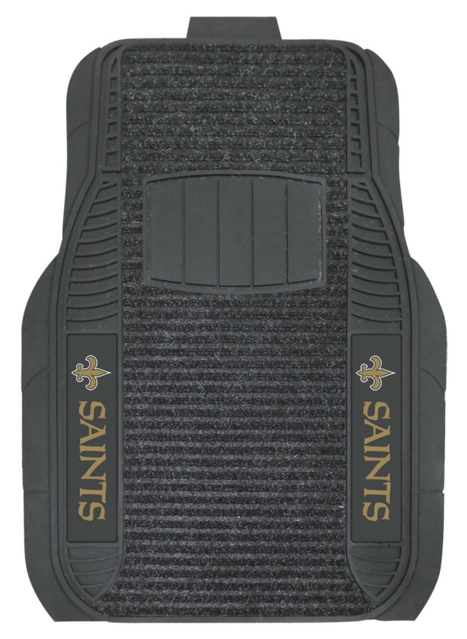 New Orleans Saints Car Mats Deluxe Set