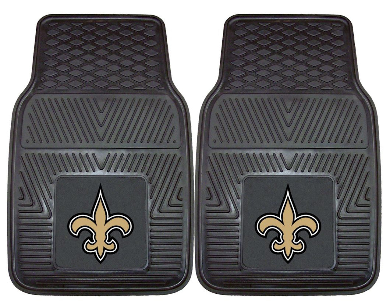 New Orleans Saints Car Mats Heavy Duty 2 Piece Vinyl