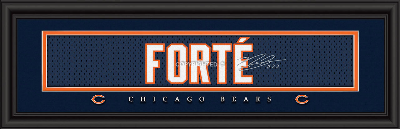 Chicago Bears Print 8x24 Signature Style Matt Forte