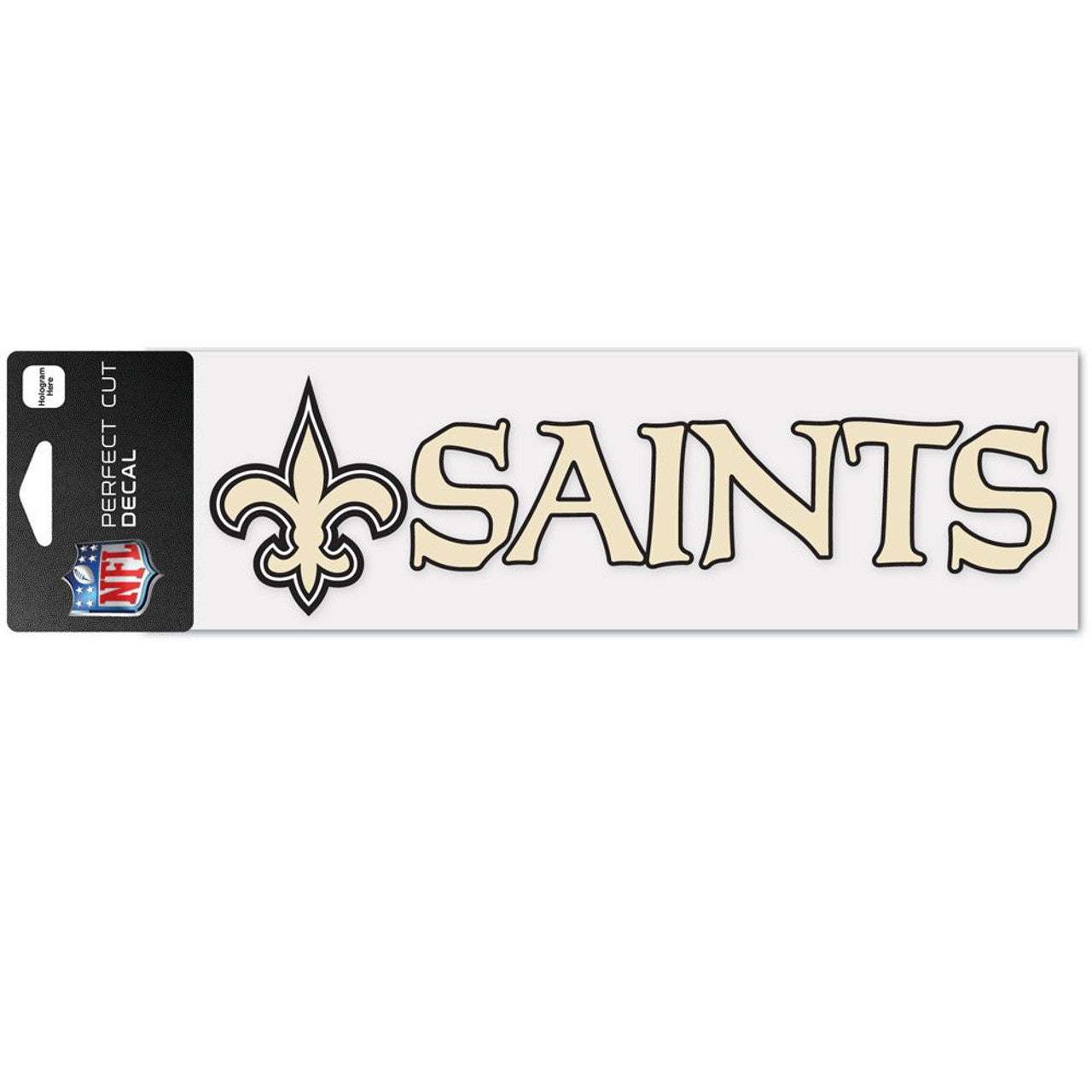 New Orleans Saints Decal 3x10 Perfect Cut Wordmark Color