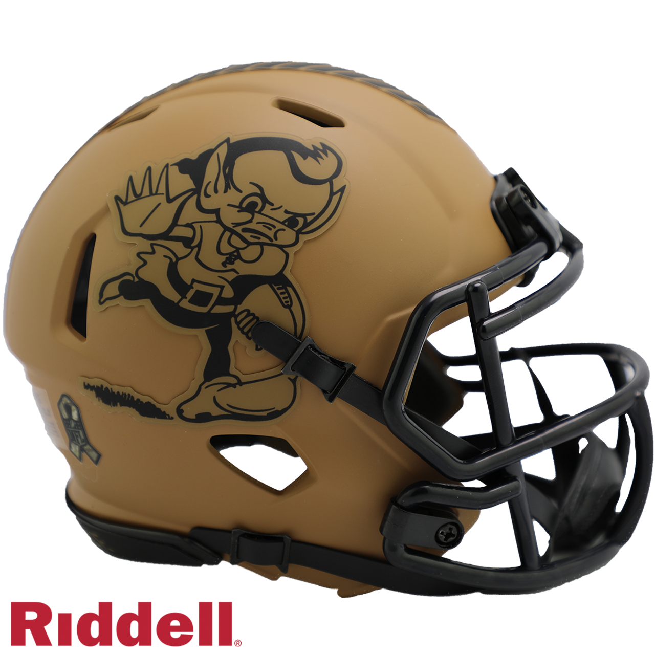 Cleveland Browns Helmet Riddell Replica Mini Speed Style Salute To Service 2023