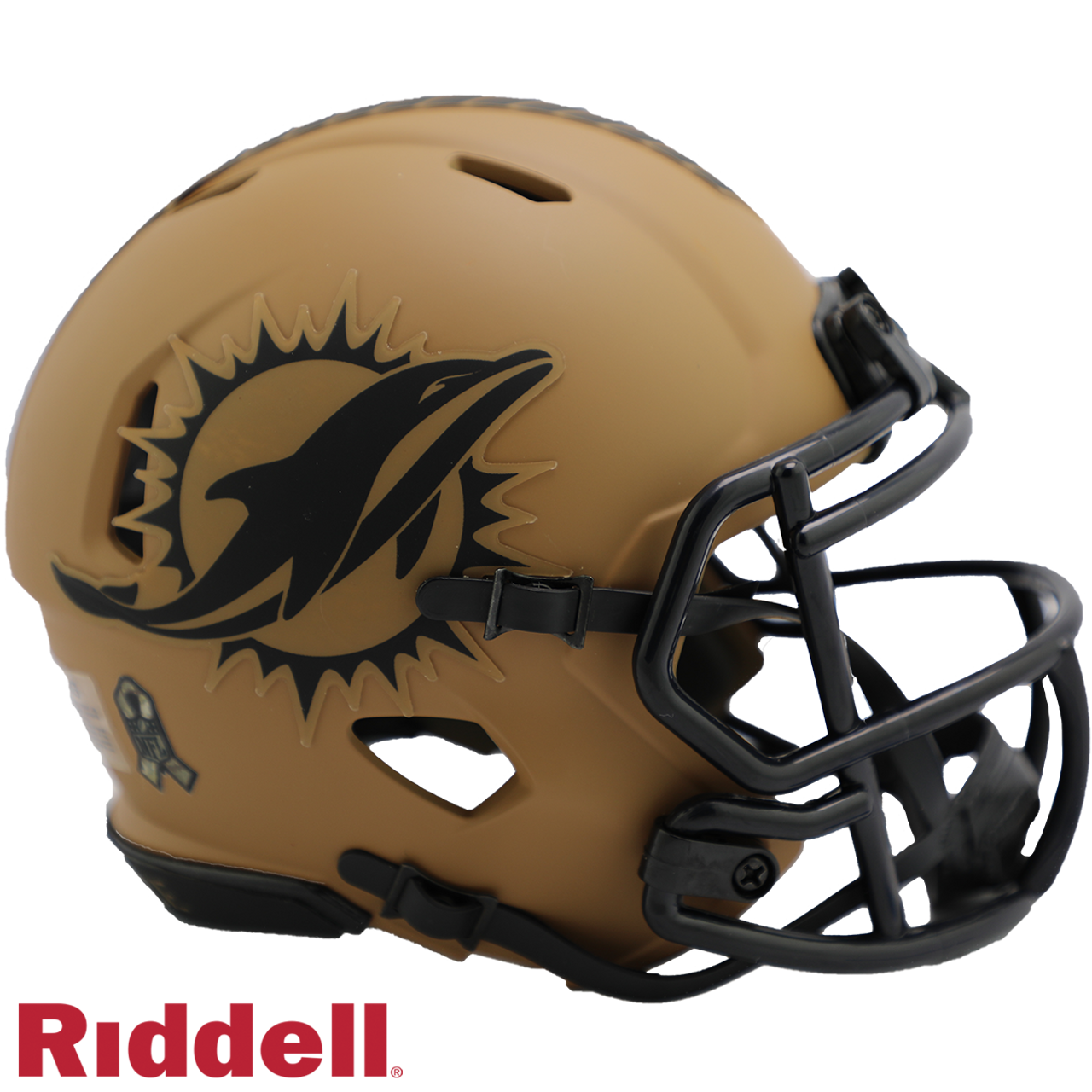 Miami Dolphins Helmet Riddell Replica Mini Speed Style Salute To Service 2023