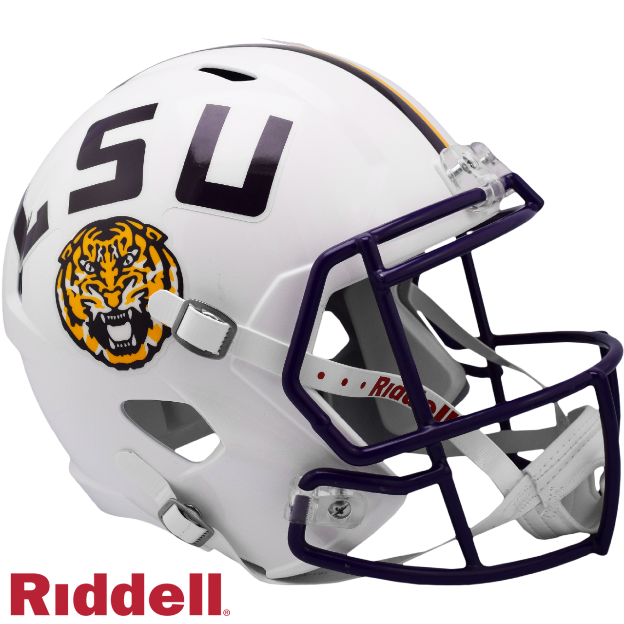 LSU Tigers Helmet Riddell Replica Full Size Speed Style White