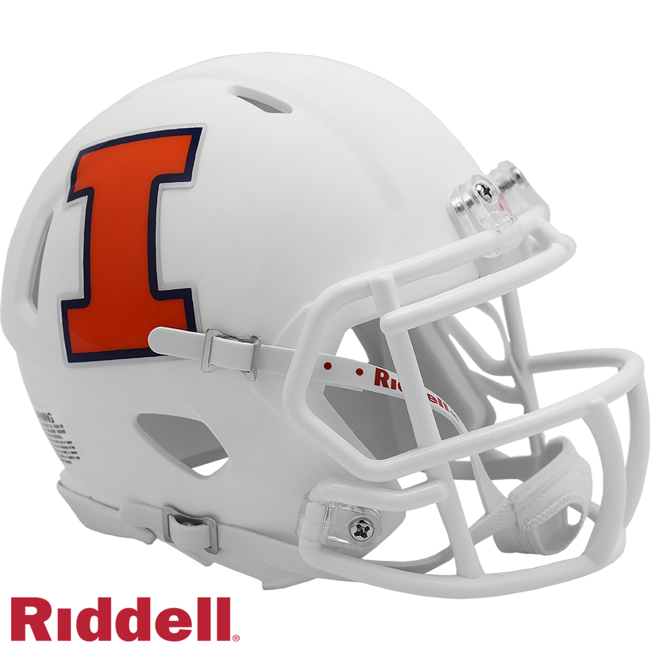 Illinois Fighting Illini Helmet Riddell Replica Mini Speed Style White