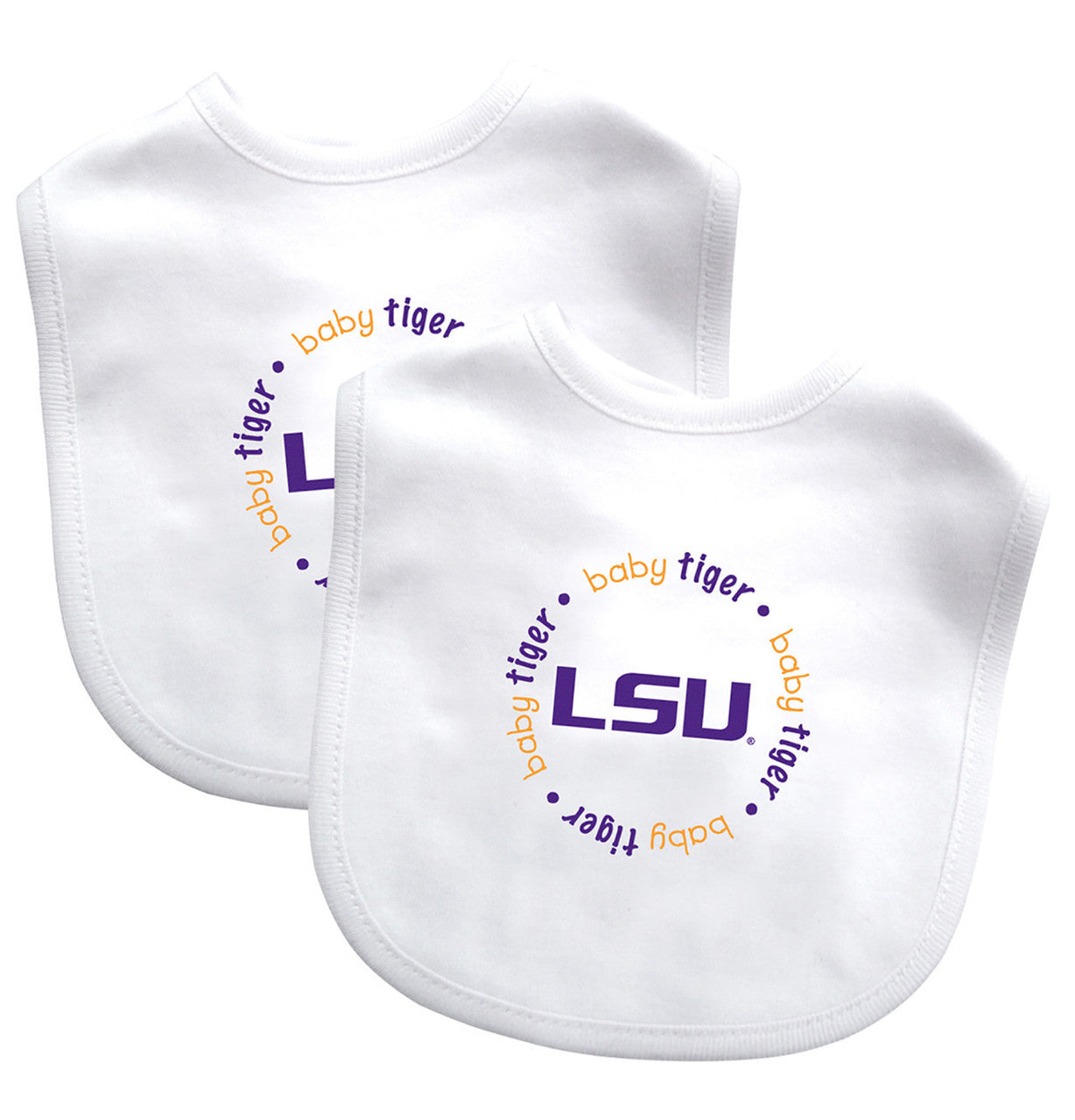 LSU Tigers Baby Bib 2 Pack