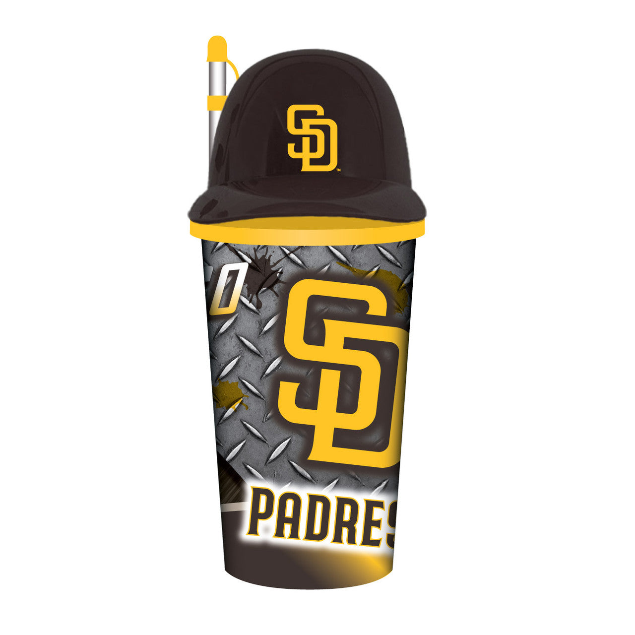 San Diego Padres Helmet Cup 32oz Plastic with Straw