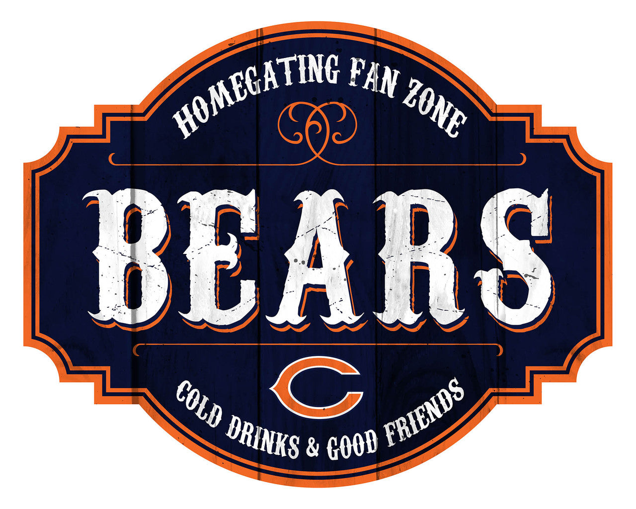 Chicago Bears Sign Wood 12 Inch Homegating Tavern