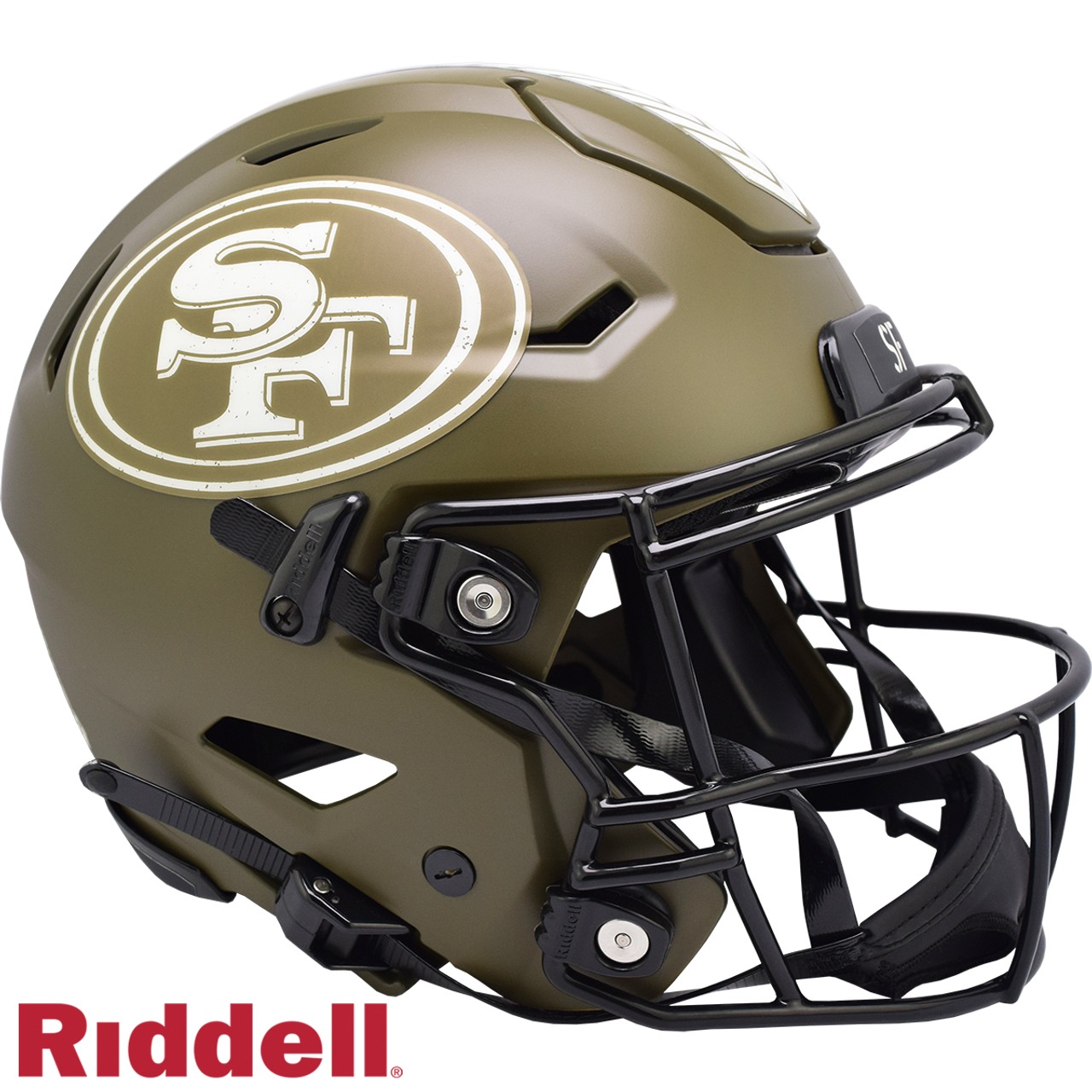 San Francisco 49ers Helmet Riddell Authentic Full Size SpeedFlex Style Salute To Service