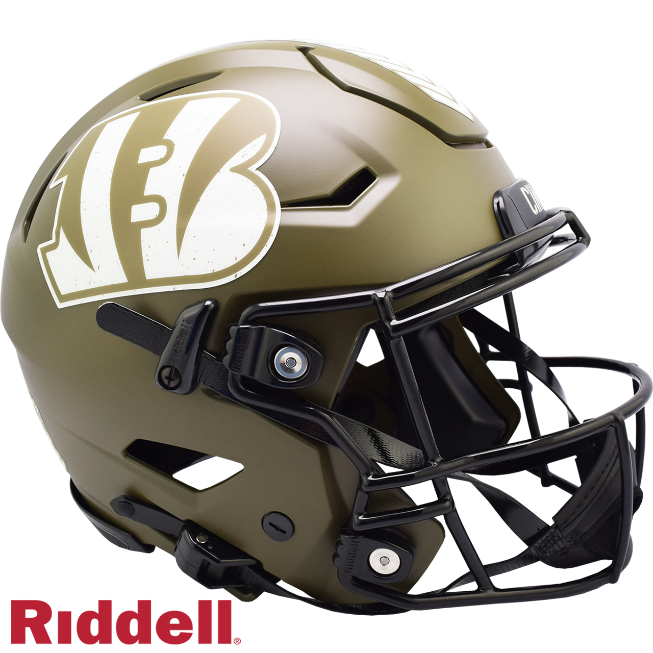 Cincinnati Bengals Helmet Riddell Authentic Full Size SpeedFlex Style Salute To Service