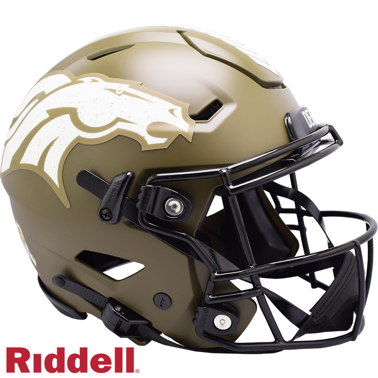 Denver Broncos Helmet Riddell Authentic Full Size SpeedFlex Style Salute To Service