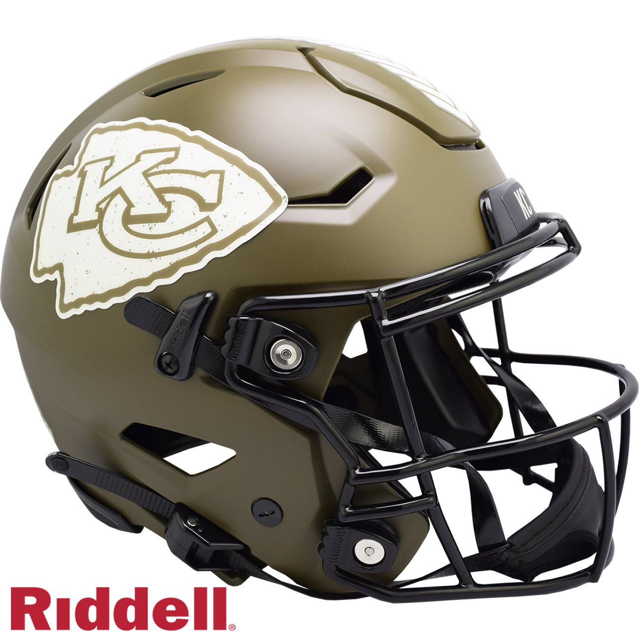 Kansas City Chiefs Helmet Riddell Authentic Full Size SpeedFlex Style Salute To Service