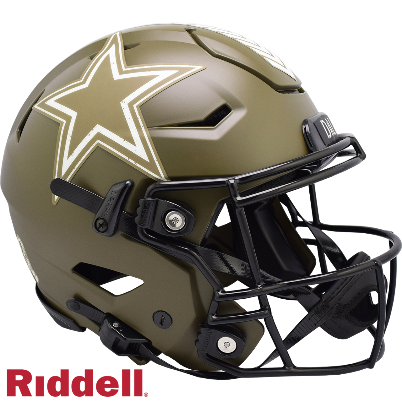 Dallas Cowboys Helmet Riddell Authentic Full Size SpeedFlex Style Salute To Service
