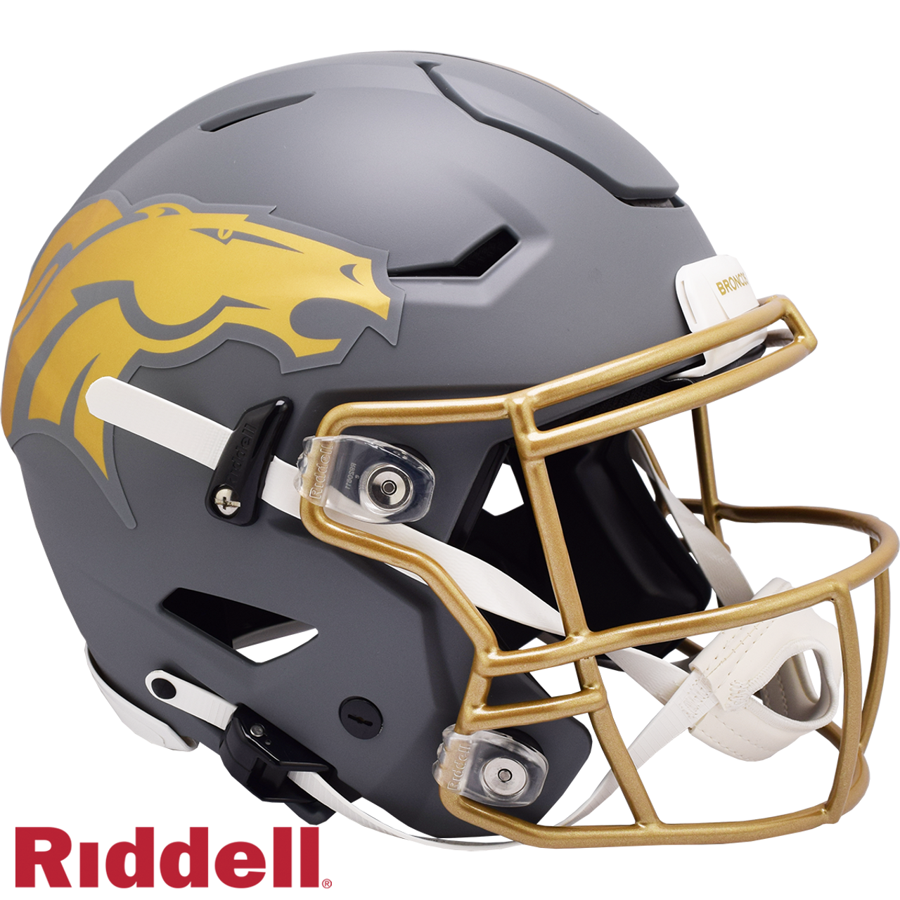 Denver Broncos Helmet Riddell Authentic Full Size SpeedFlex Style Slate Alternate