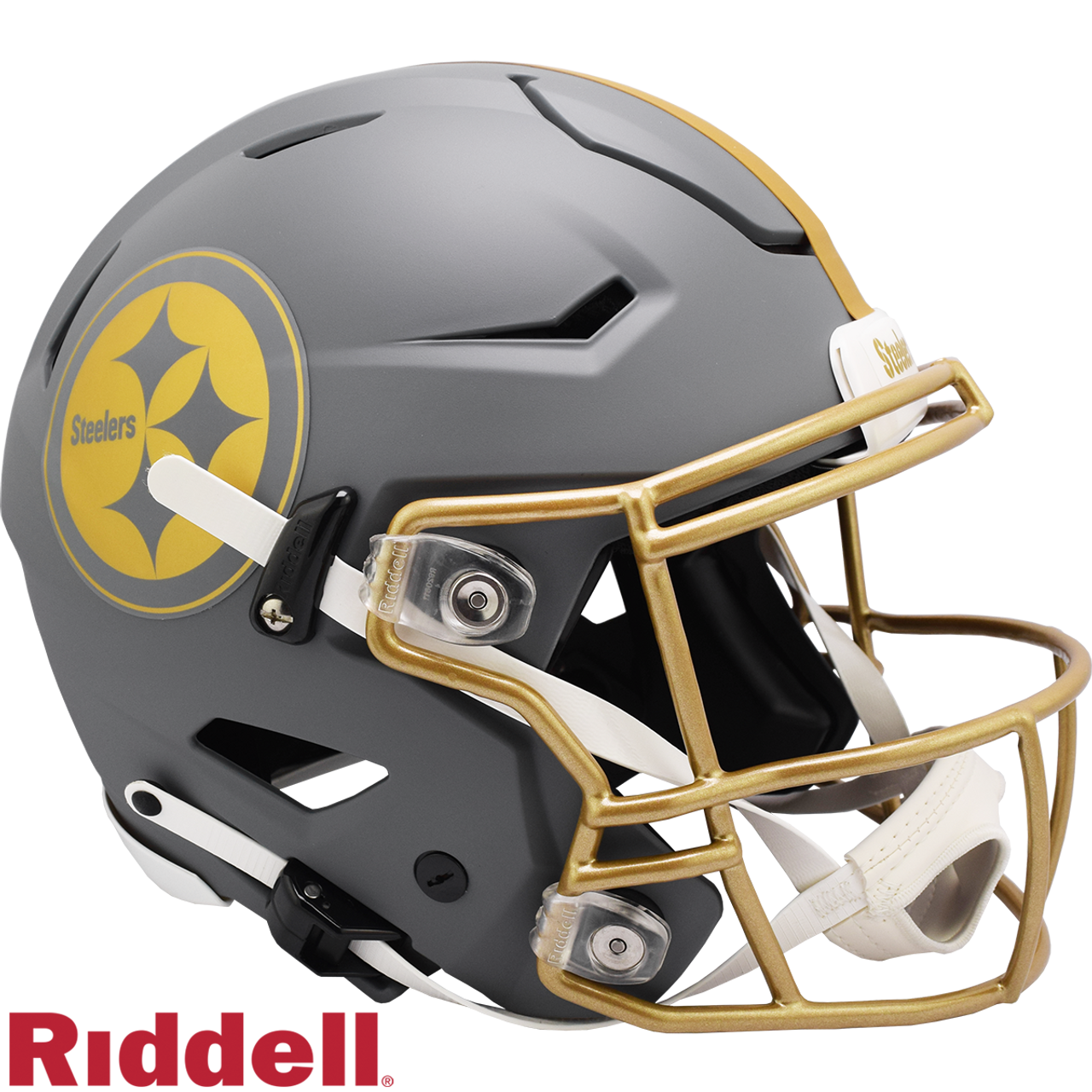 Pittsburgh Steelers Helmet Riddell Authentic Full Size SpeedFlex Style Slate Alternate