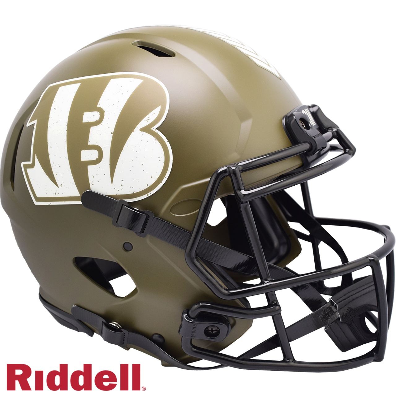 Cincinnati Bengals Helmet Riddell Authentic Full Size Speed Style Salute To Service