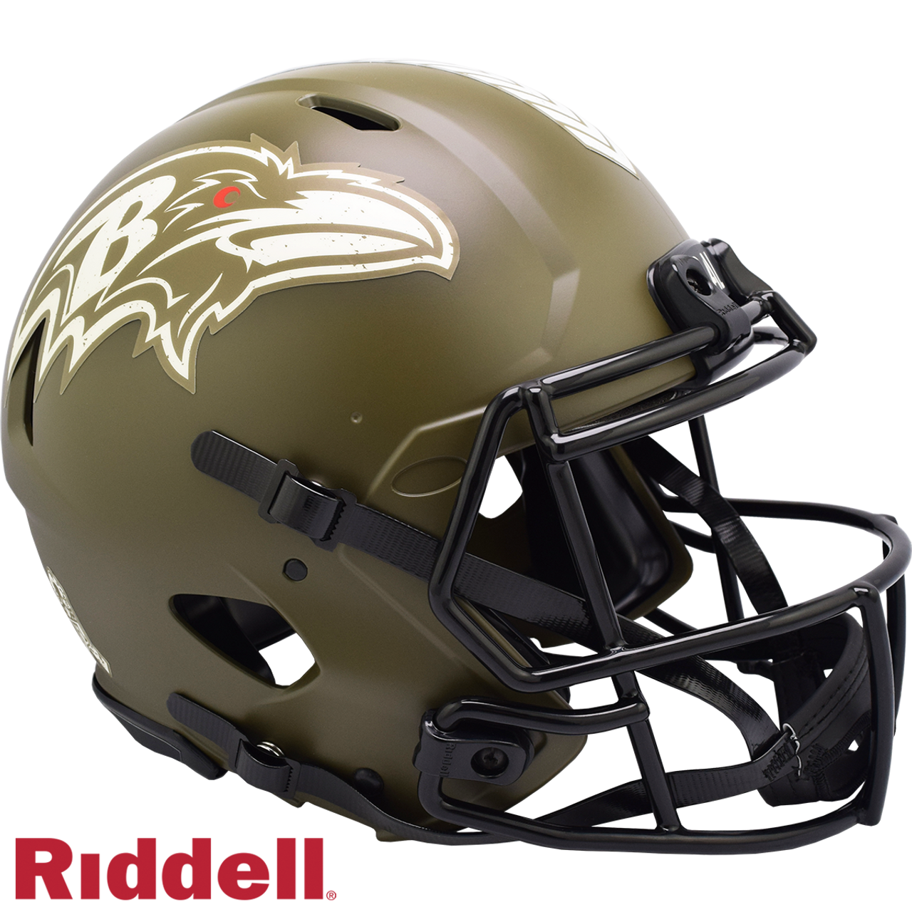 Baltimore Ravens Helmet Riddell Authentic Full Size Speed Style Salute To Service