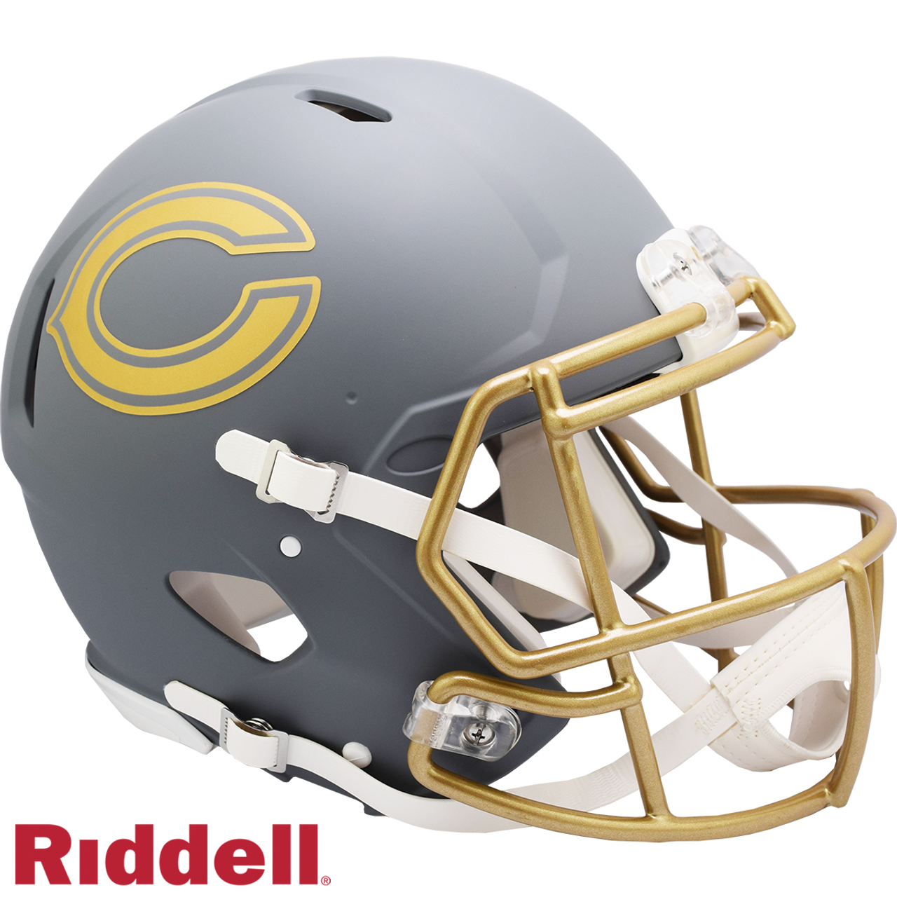 Chicago Bears Helmet Riddell Authentic Full Size Speed Style Slate Alternate