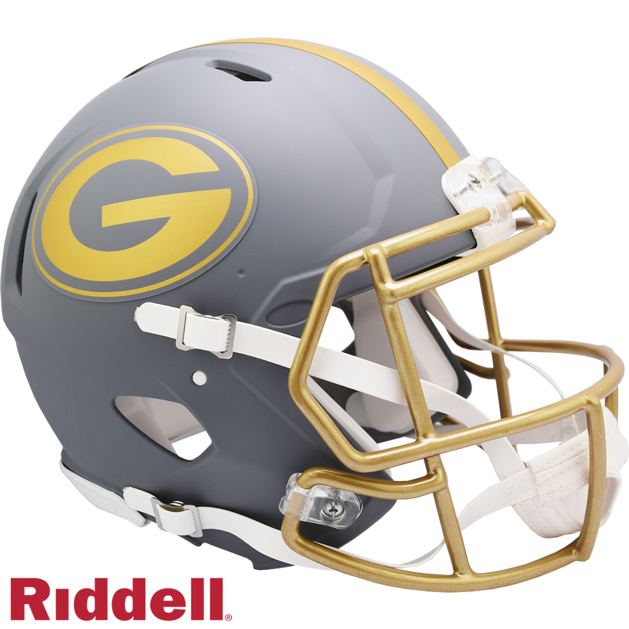 Green Bay Packers Helmet Riddell Authentic Full Size Speed Style Slate Alternate