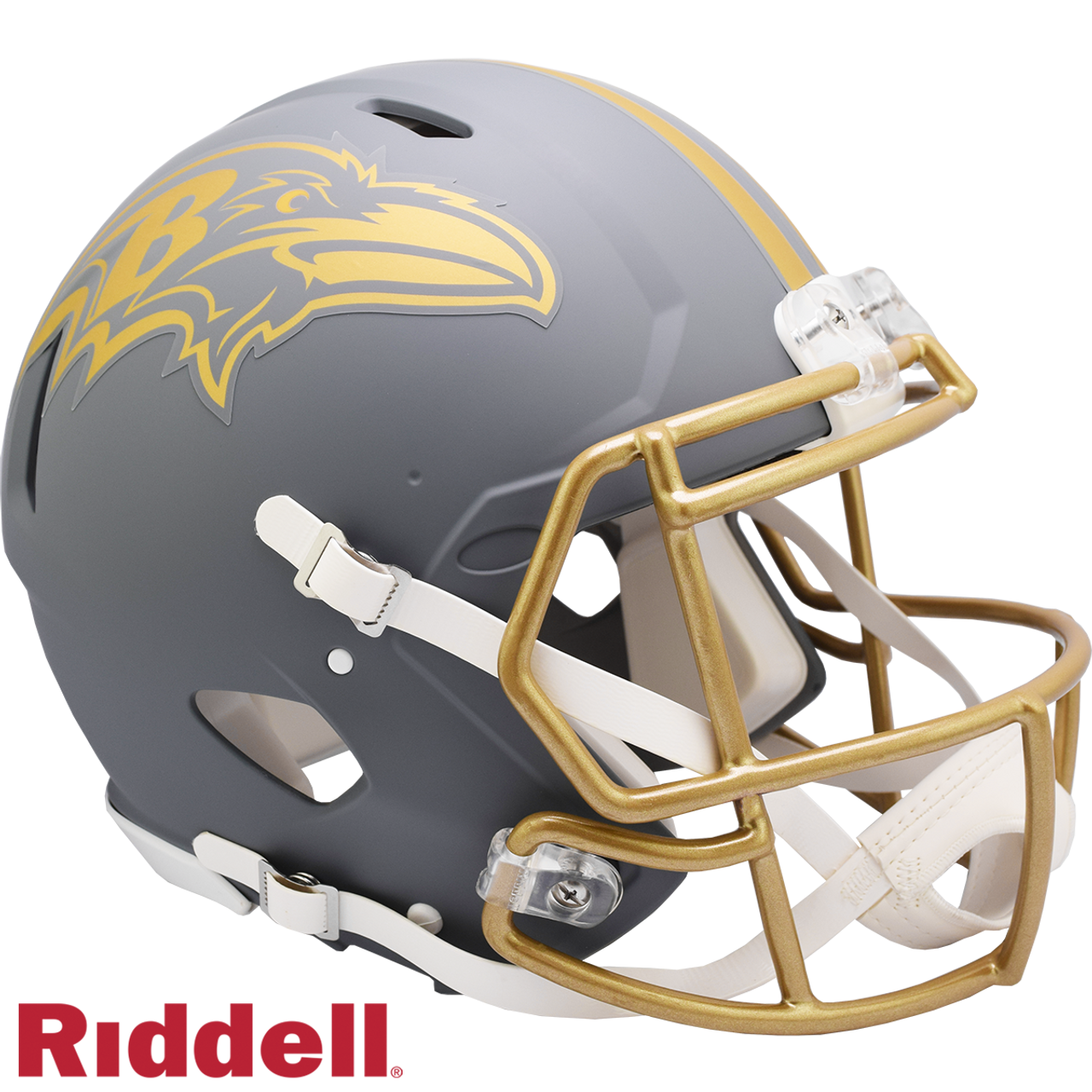 Baltimore Ravens Helmet Riddell Authentic Full Size Speed Style Slate Alternate