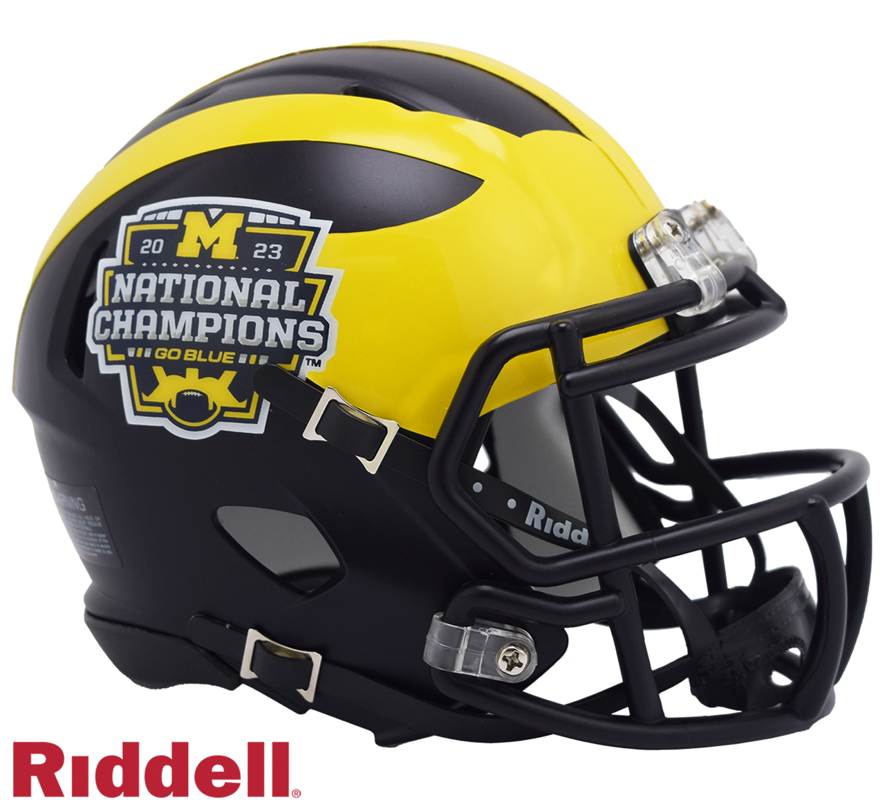Michigan Wolverines Helmet Riddell Replica Mini Speed Style 2023 CFP National Champ