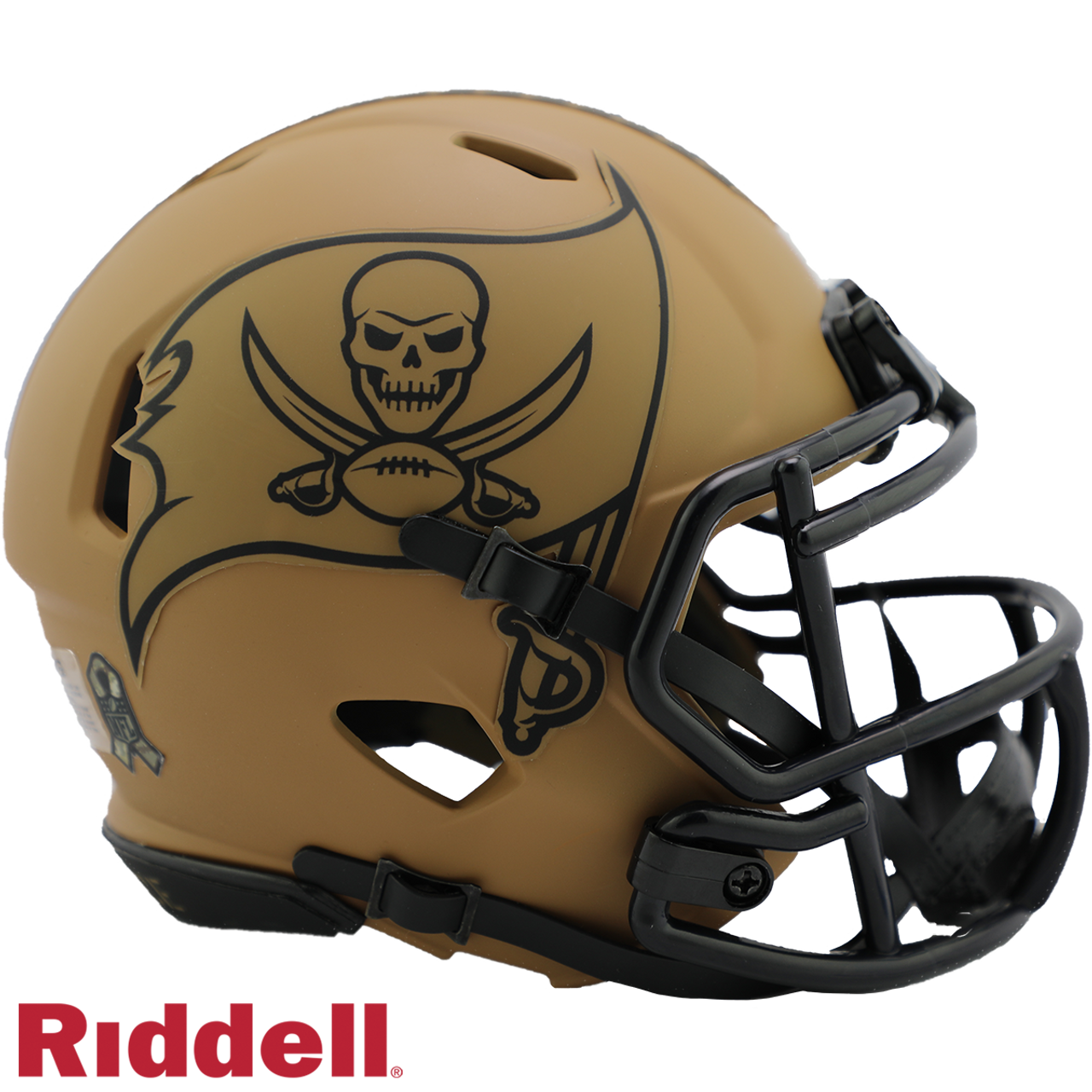 Tampa Bay Buccaneers Helmet Riddell Replica Mini Speed Style Salute To Service 2023