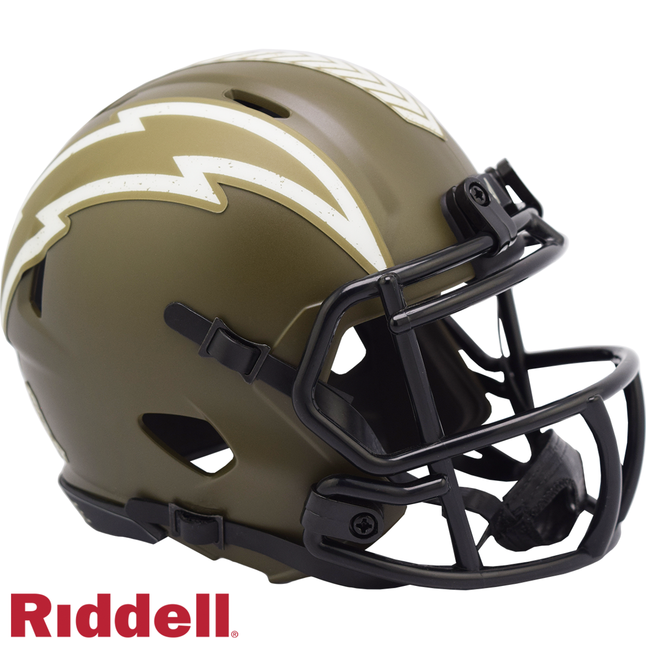 Los Angeles Chargers Helmet Riddell Replica Mini Speed Style Salute To Service