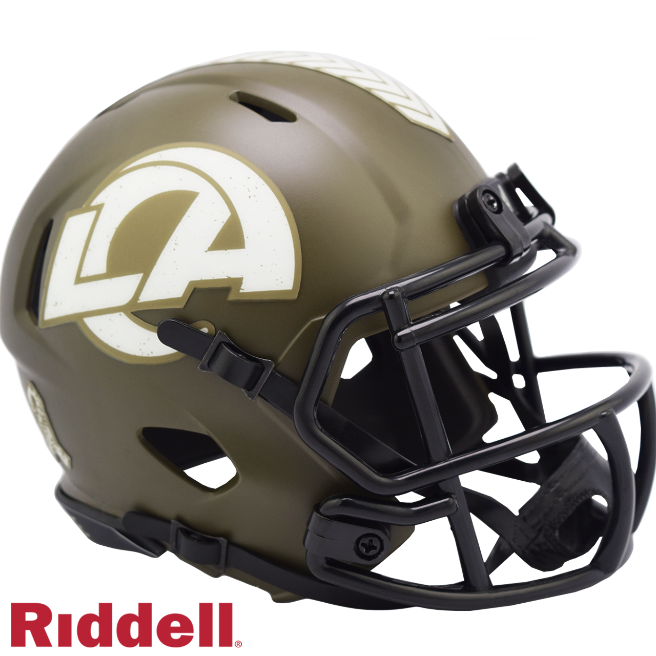 Los Angeles Rams Helmet Riddell Replica Mini Speed Style Salute To Service