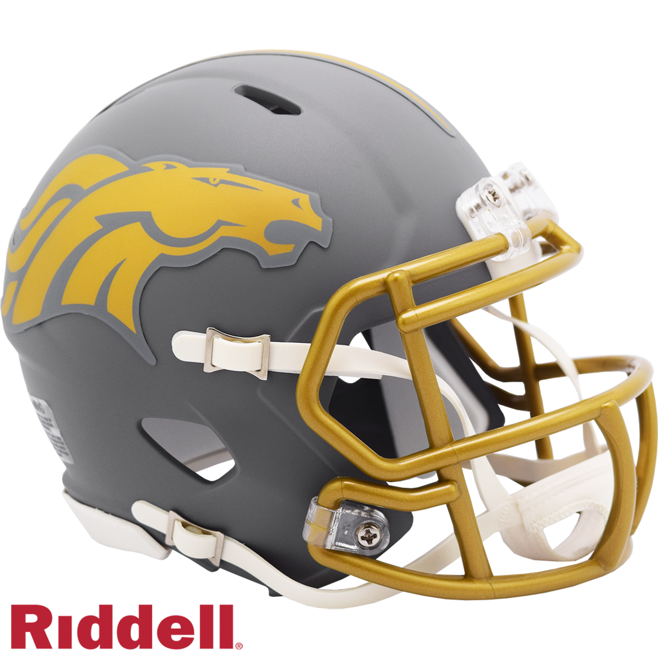 Denver Broncos Helmet Riddell Replica Mini Speed Style Slate Alternate