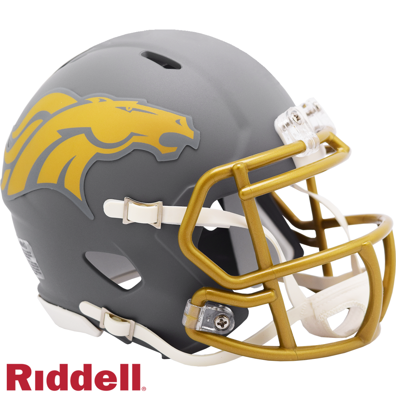Denver Broncos Helmet Riddell Replica Mini Speed Style Slate Alternate 2024