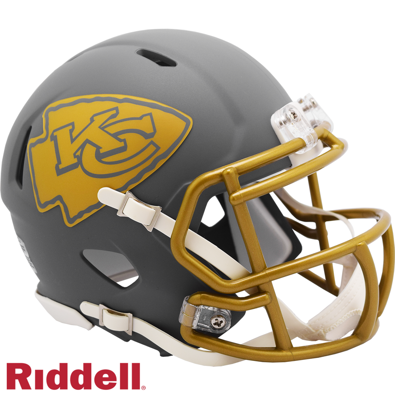 Kansas City Chiefs Helmet Riddell Replica Mini Speed Style Slate Alternate