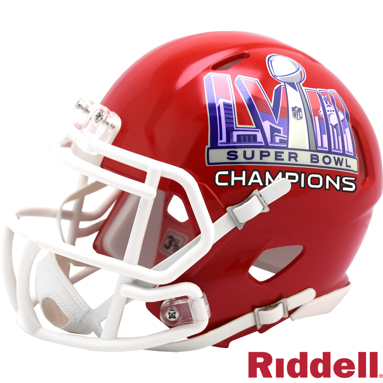 Kansas City Chiefs Helmet Riddell Replica Full Size Speed Style Super Bowl 58 Champs