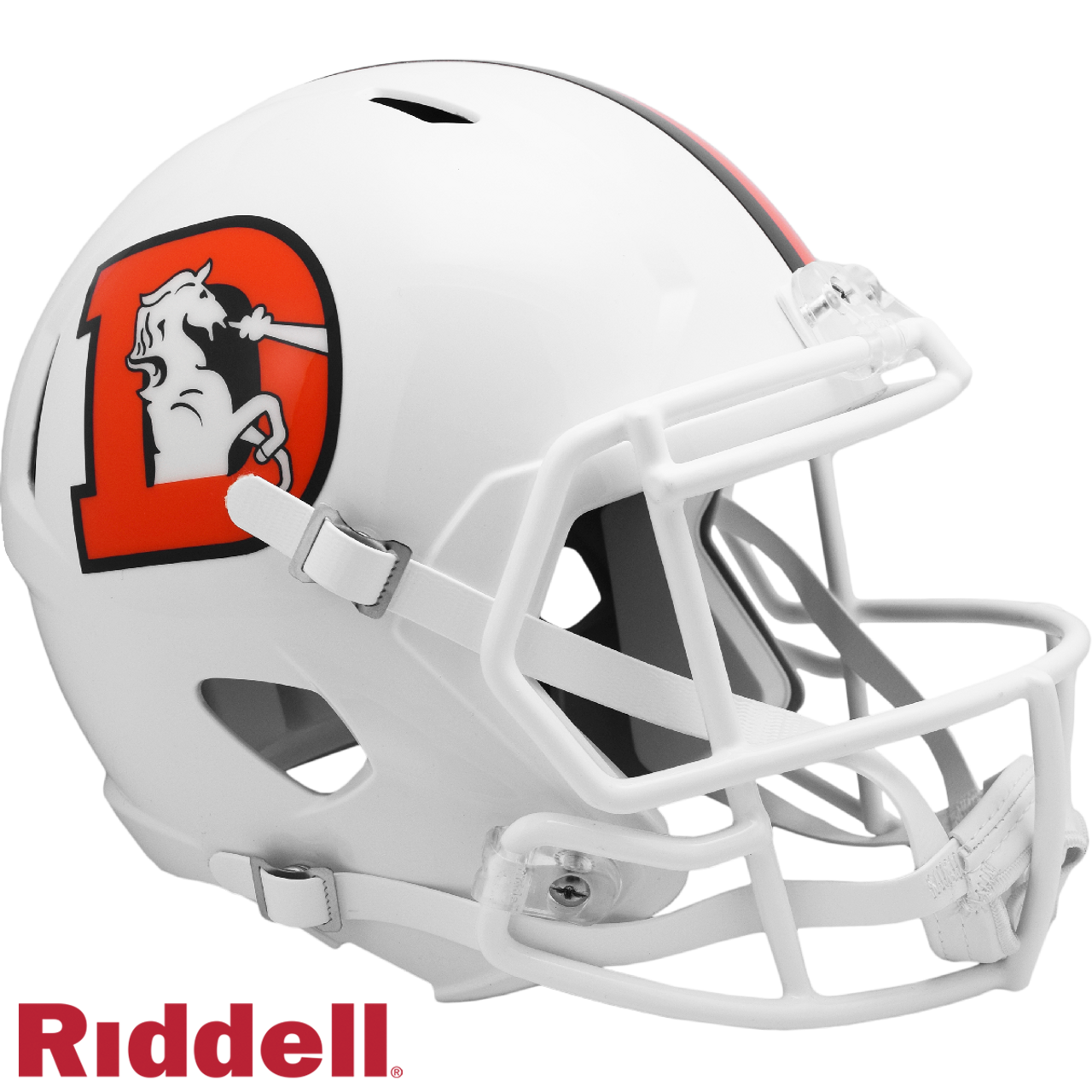 Denver Broncos Helmet Riddell Replica Full Size Speed Style On-Field Alternate 2023 Snowcapped