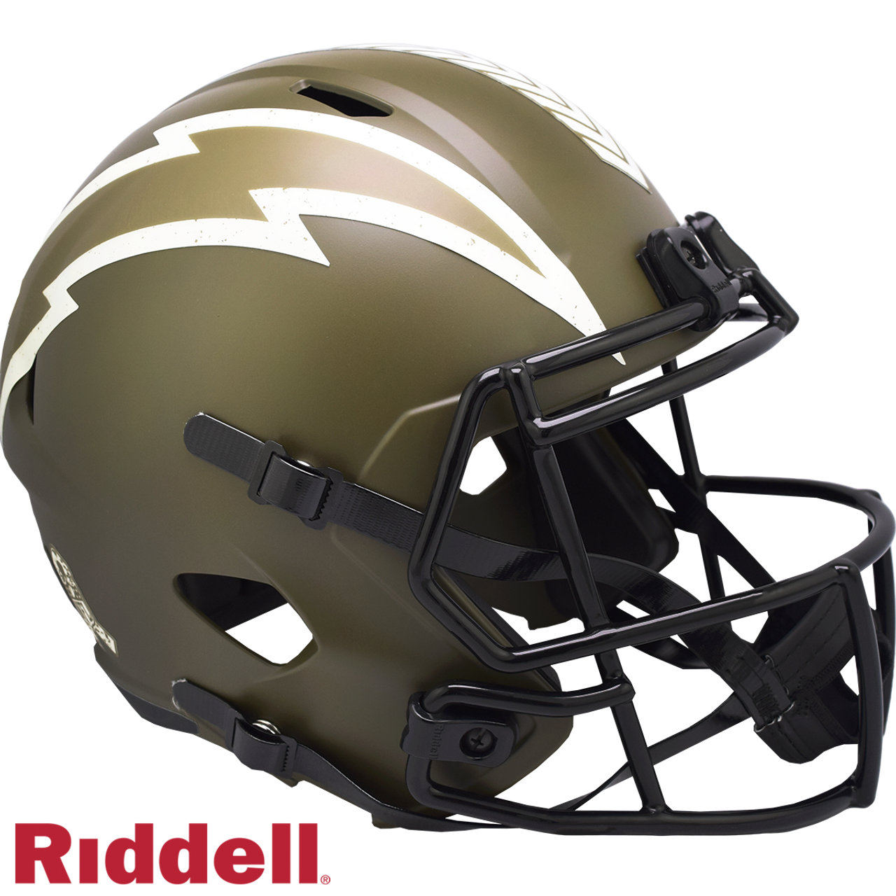 Los Angeles Chargers Helmet Riddell Replica Full Size Speed Style Salute To Service
