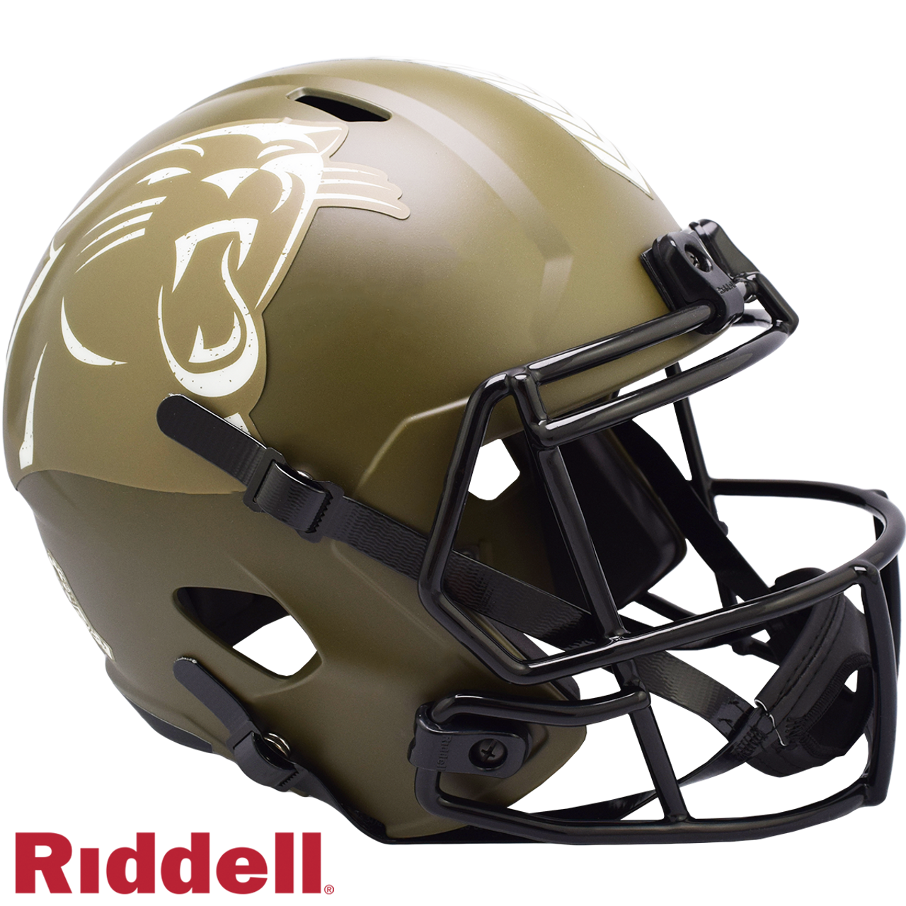 Carolina Panthers Helmet Riddell Replica Full Size Speed Style Salute To Service