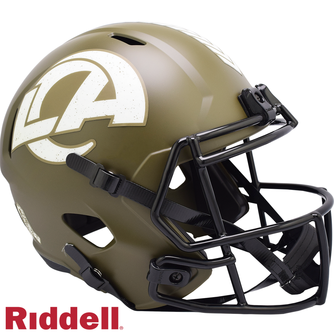 Los Angeles Rams Helmet Riddell Replica Full Size Speed Style Salute To Service