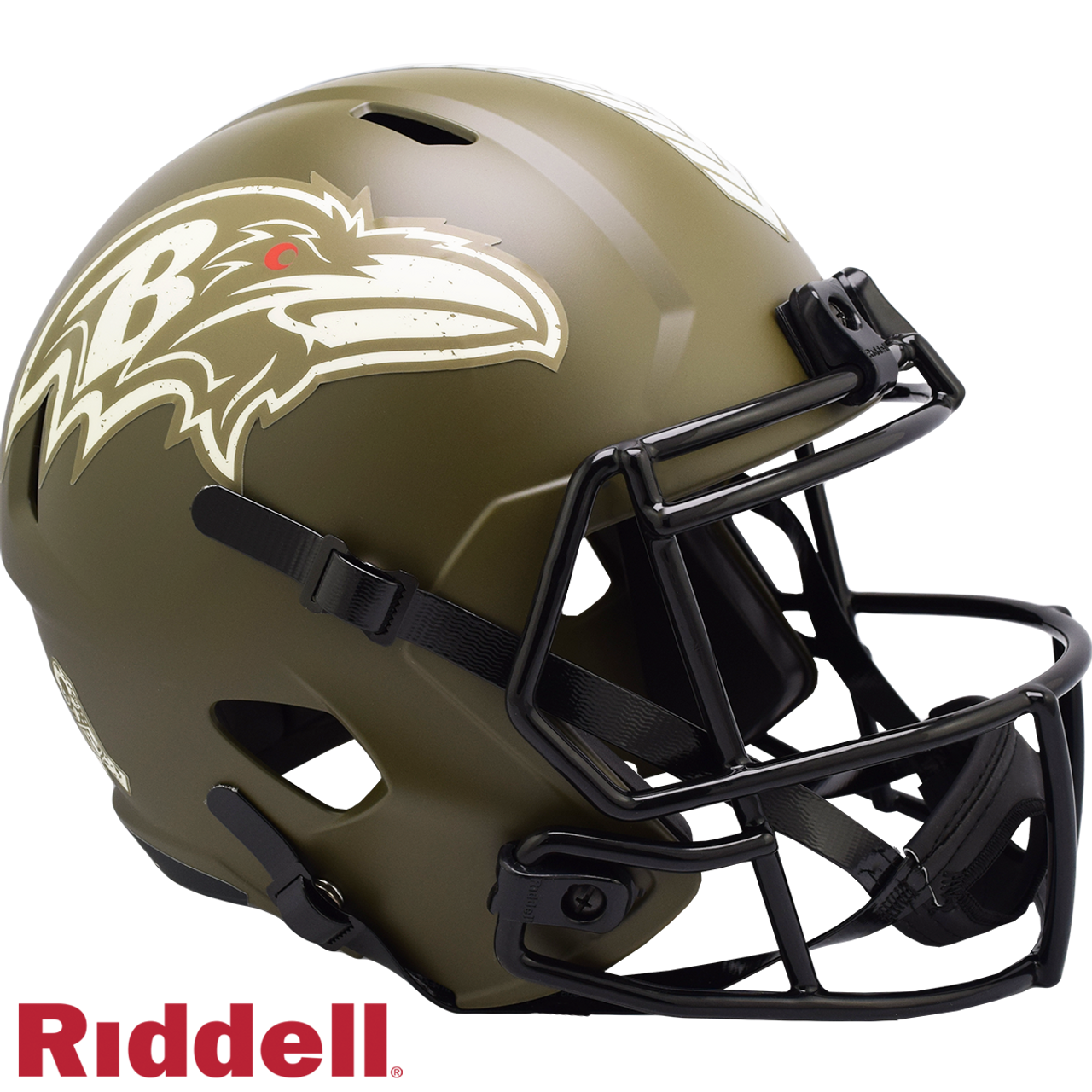Baltimore Ravens Helmet Riddell Replica Full Size Speed Style Salute To Service