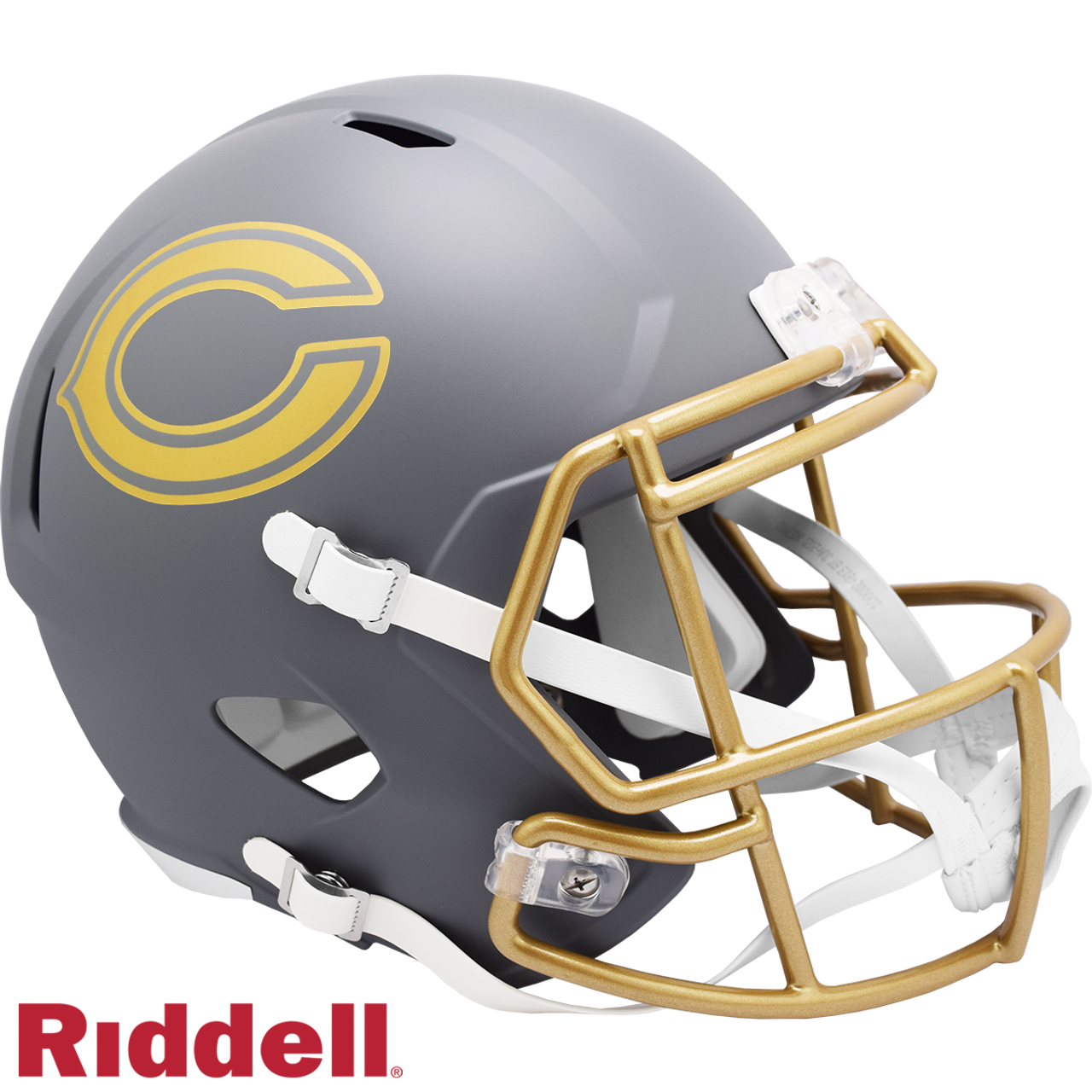 Chicago Bears Helmet Riddell Replica Full Size Speed Style Slate Alternate