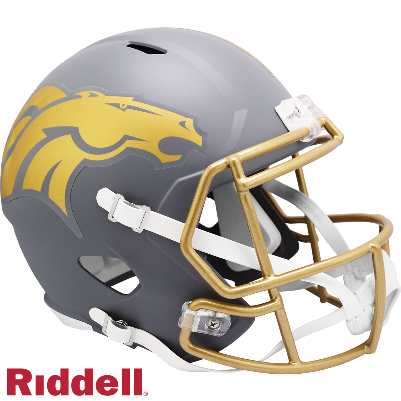 Denver Broncos Helmet Riddell Replica Full Size Speed Style Slate Alternate