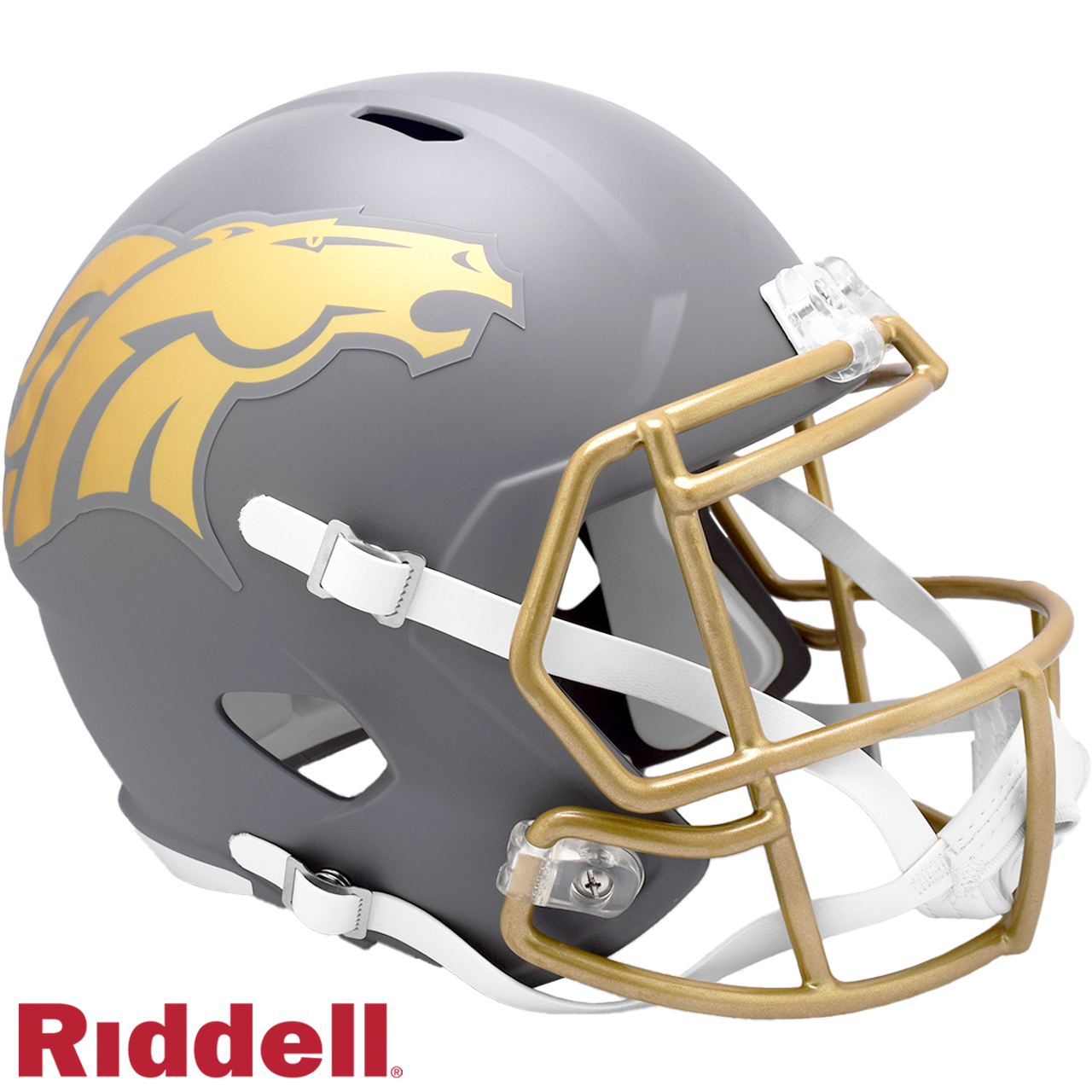 Denver Broncos Helmet Riddell Replica Full Size Speed Style Slate Alternate 2024