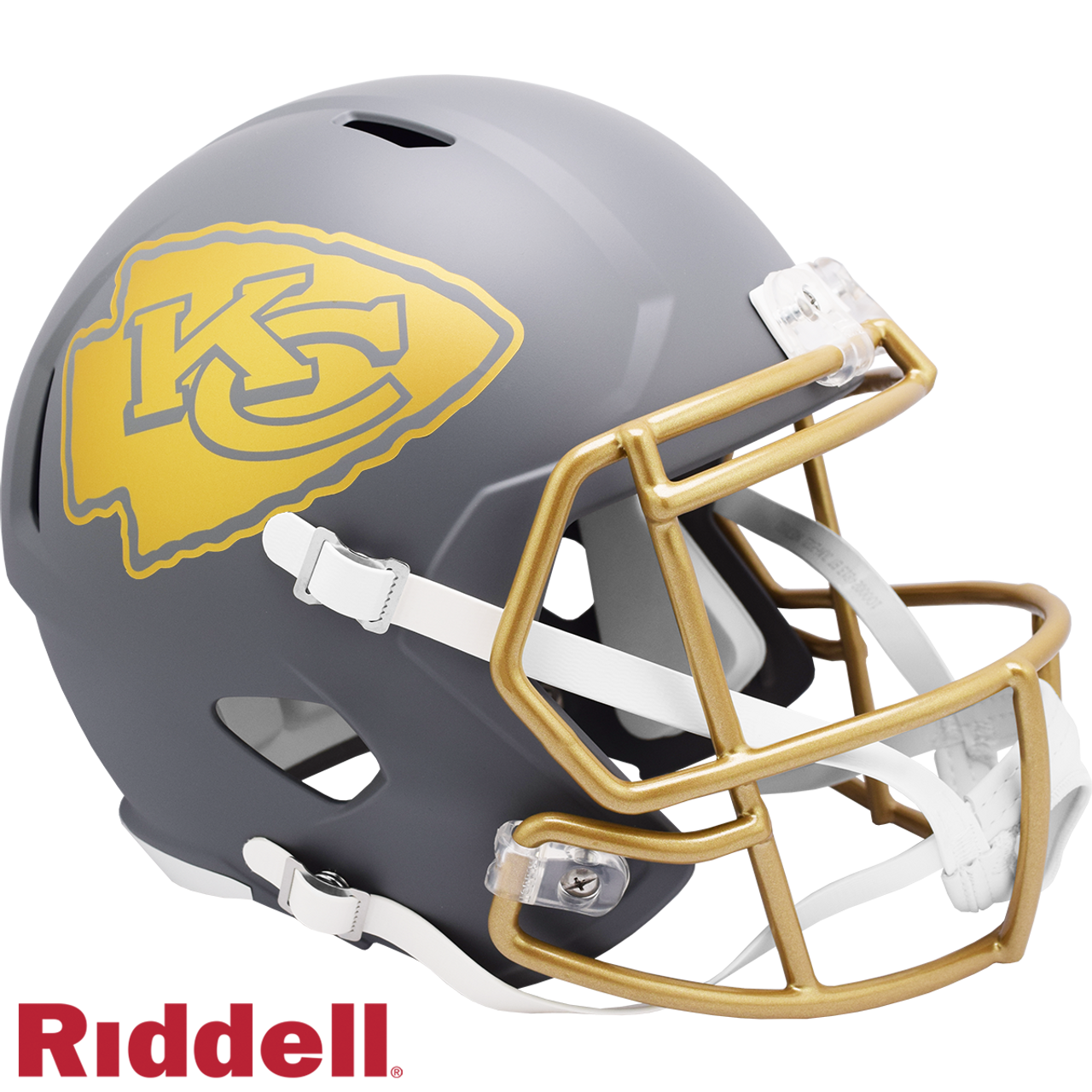 Kansas City Chiefs Helmet Riddell Replica Full Size Speed Style Slate Alternate