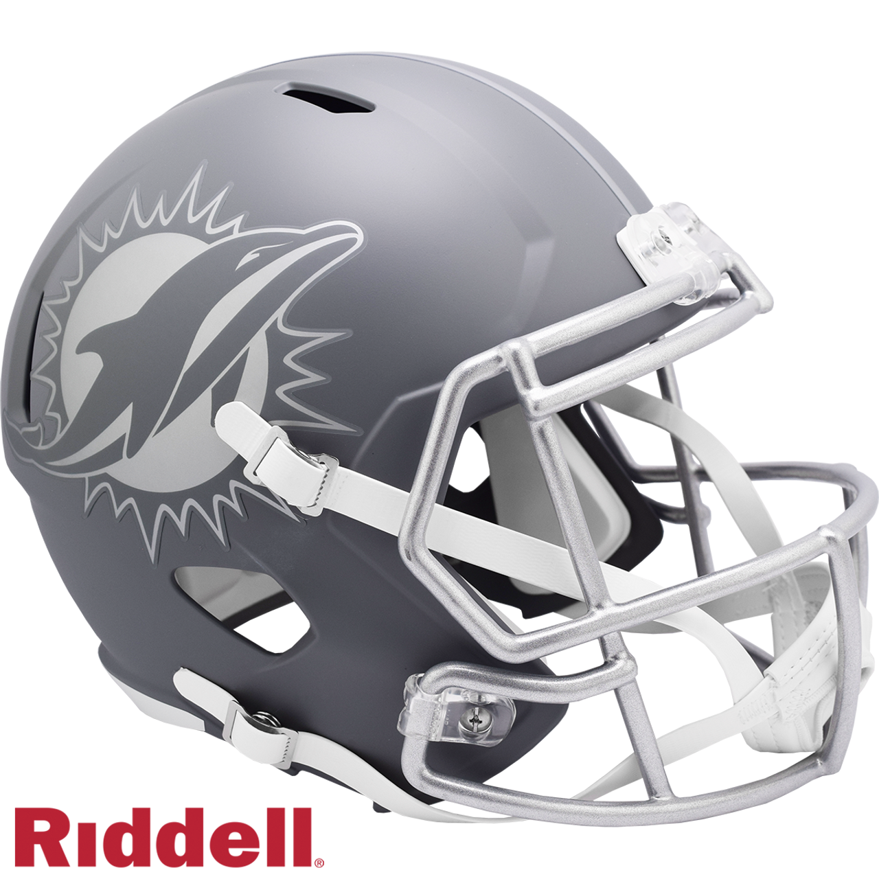 Miami Dolphins Helmet Riddell Replica Full Size Speed Style Slate Alternate