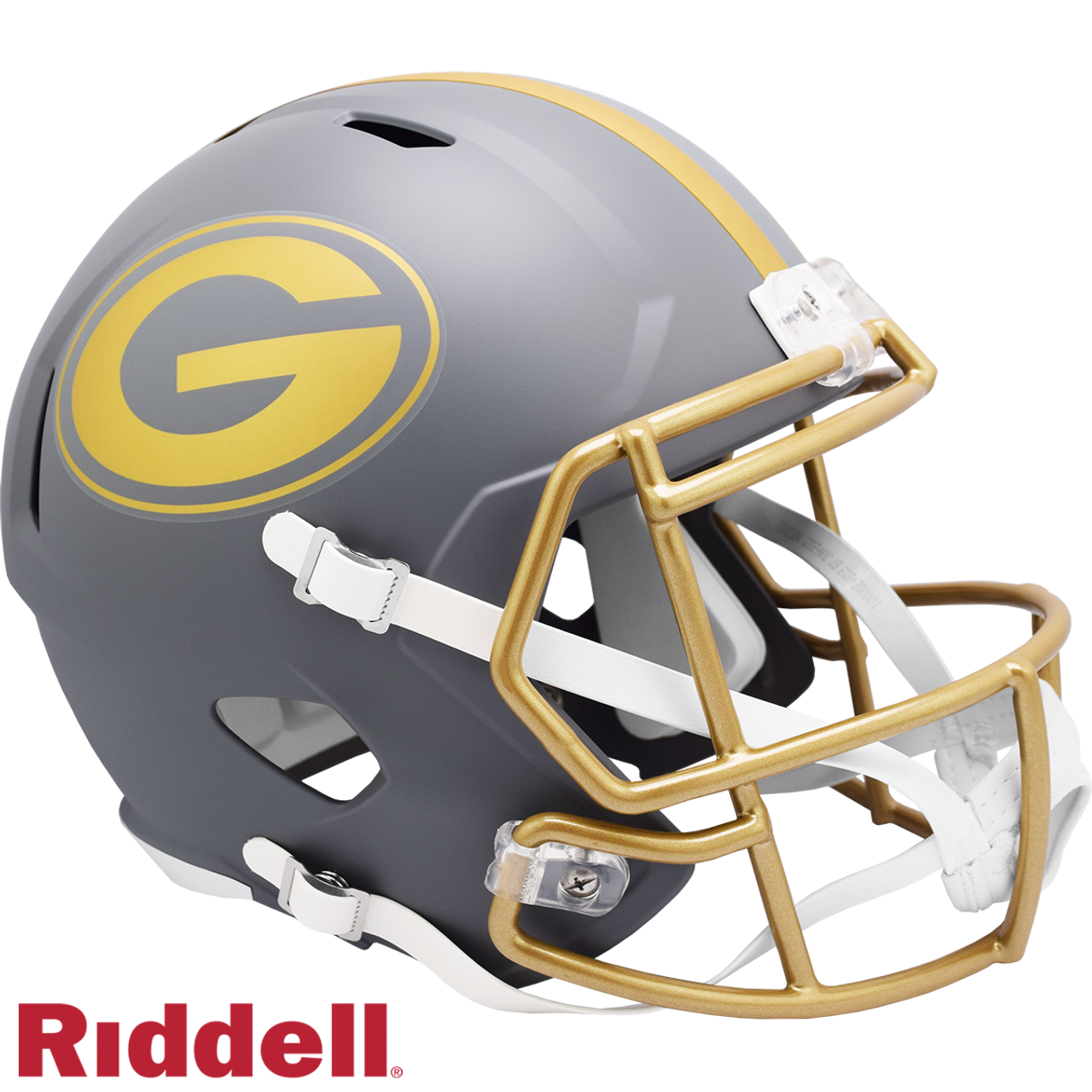 Green Bay Packers Helmet Riddell Replica Full Size Speed Style Slate Alternate