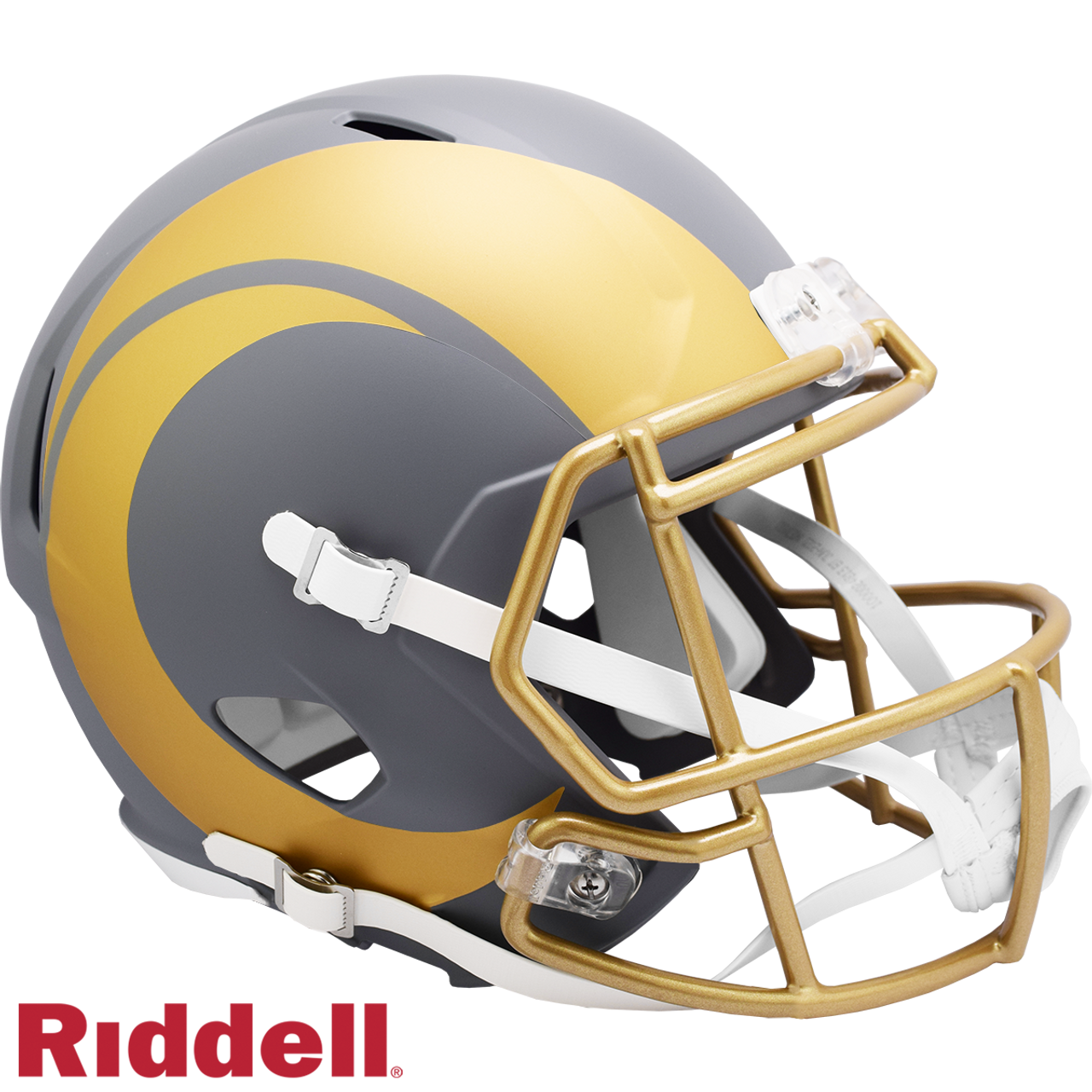 Los Angeles Rams Helmet Riddell Replica Full Size Speed Style Slate Alternate