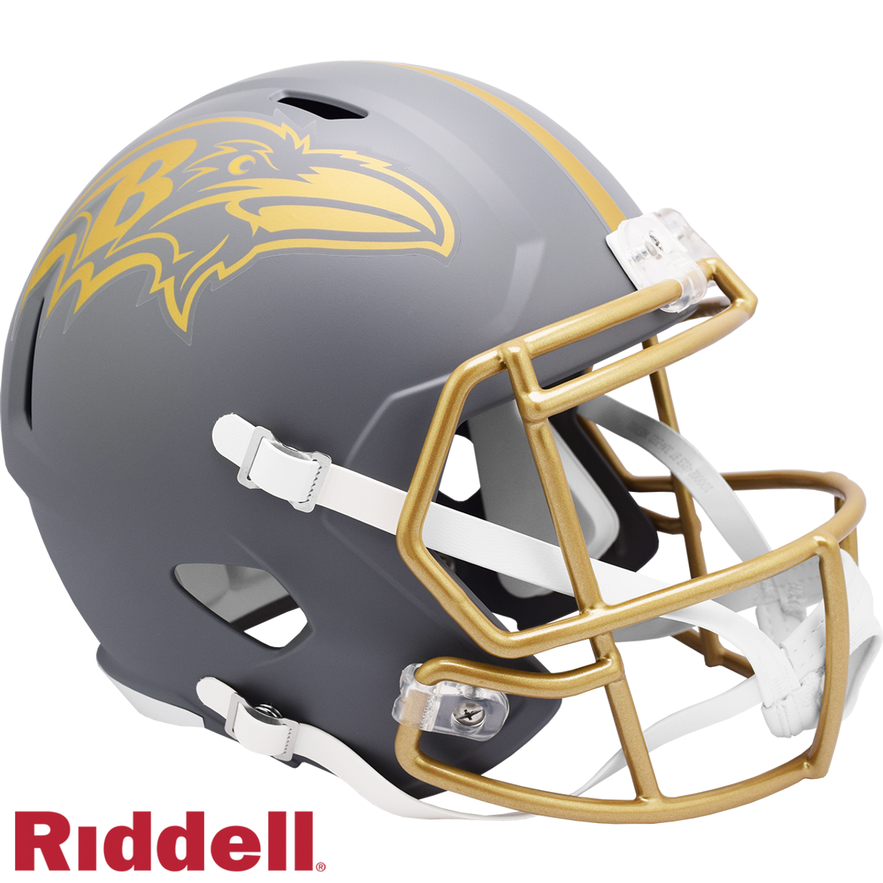 Baltimore Ravens Helmet Riddell Replica Full Size Speed Style Slate Alternate