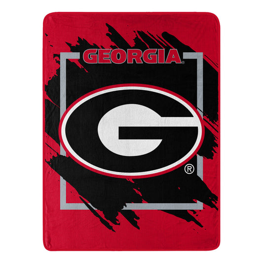 Georgia Bulldogs Blanket 46x60 Micro Raschel Dimensional Design Rolled